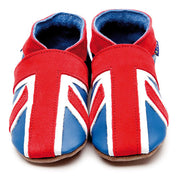 Inch Blue Baby shoes - Union Jack Blue Coral - Kiddymania Rag Dolls