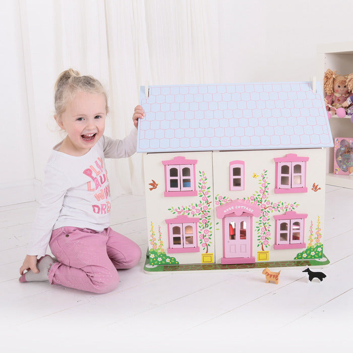 Rose Cottage Dolls House | Kiddymania Rose Cottage Dolls House | Kiddymania