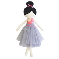 Amelie Pink Grey - Kiddymania Rag Dolls