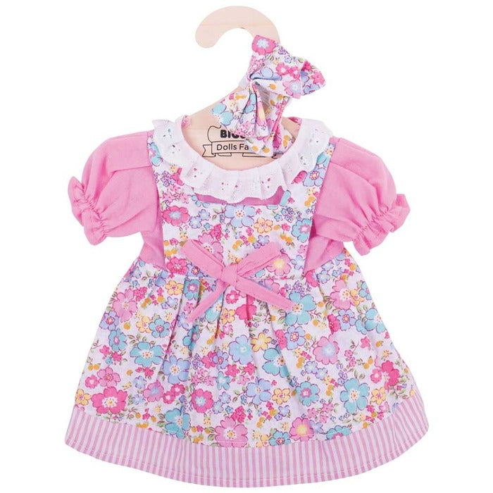Pink Floral Dress - for 38cm doll - Kiddymania Rag Dolls