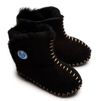 Cwtch Sheepskin Bootees Black - Kiddymania Rag Dolls