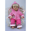 Dolly Designs 2 piece doggy trouser set with hood 12-14" - Kiddymania Rag Dolls