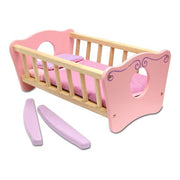 Wooden Dolls Rocking Bed - Kiddymania Rag Dolls