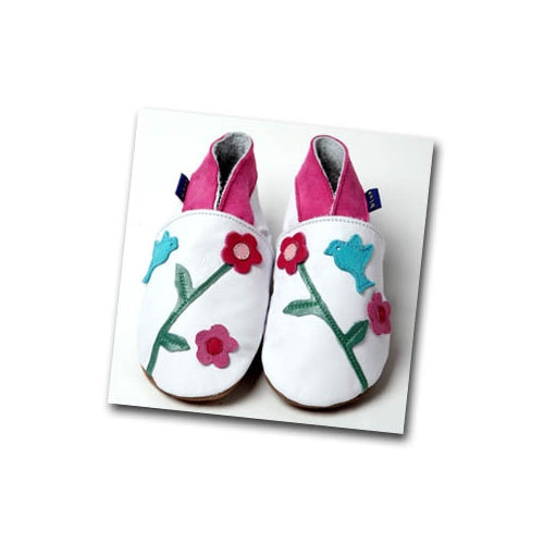 Inch Blue Oriental Bird Baby Girls Shoes Kiddymania