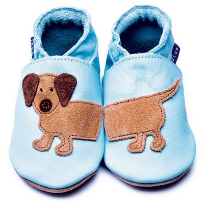Inch Blue Baby shoes - Dashund Baby Blue - Kiddymania Rag Dolls
