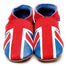 Inch Blue Baby shoes - Union Jack Blue Coral - Kiddymania Rag Dolls