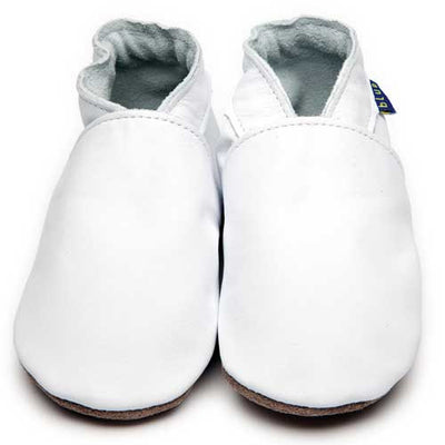 Inch Blue Baby shoes - Plain White - Kiddymania Rag Dolls