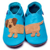 Inch Blue Baby shoes - Dashund Turquoise - Kiddymania Rag Dolls