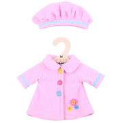 Pink Coat and Hat - for 34 cm Doll - Kiddymania Rag Dolls